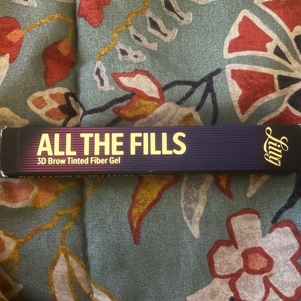 Lilly Lashes All The Fills 3D Brow Tinted Fiber Gel | NIB | Dark Brown - Picture 2 of 4